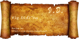 Vig Diána névjegykártya